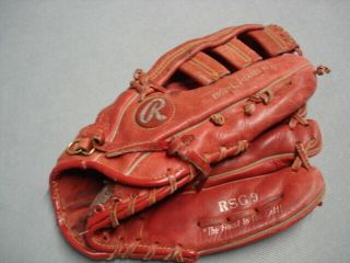 Vintage Rawlings Rsg 9 Darryl Strawberry Adult Size Red Baseball Glove Mitt
