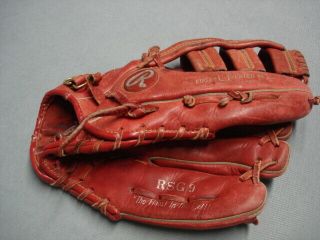 Vintage RAWLINGS RSG 9 Darryl Strawberry adult size Red Baseball Glove Mitt 5