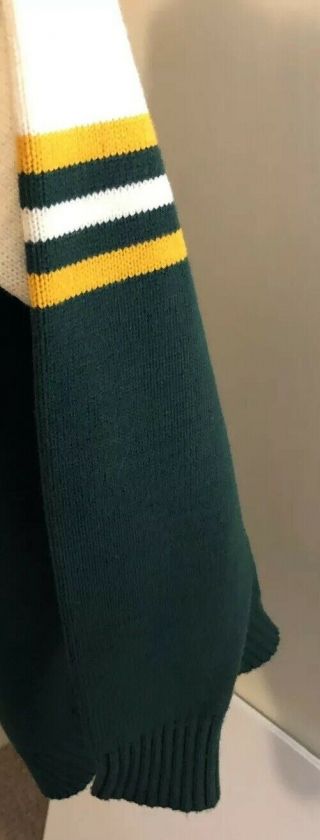 Vtg.  NFL Authentic Pro Line Cliff Engle SZ XL Green Bay Packers Knit Sweater 6