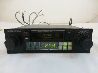 Vintage Alpine 7163 Am/fm Stereo Cassette Player - Din Cable Cut -