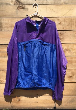 Vintage Patagonia Size Large Retro Pullover Colorblock Windbreaker Jacket
