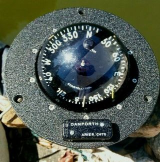 Vintage Danforth Aries C475 Constellation Marine Boat Navigation Compass