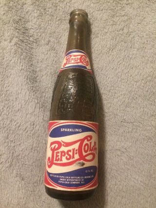 Vintage Pepsi:cola Gray Soda Bottle Paper Labels Abilene,  Tex.  Texas @look@ Rare