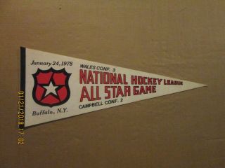 Nhl Vintage 1978 All Star Game Buffalo,  Ny Logo Hockey Pennant