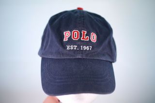 Vintage Polo Ralph Lauren Strapback Dad Hat Cap Est 1967 Exc,  Baseball Fashion
