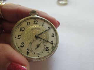 Antique Vintage Illinois Roosevelt 14k Gold Filled Pocket Watch 17 Jewel Star Ca