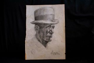 Drawing On Paper,  Vintage,  Rare 1937,  Signature Picasso