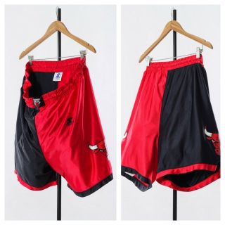 90s Vintage Mens Starter Chicago Bulls Nba Shorts Red Black Training Size Xl
