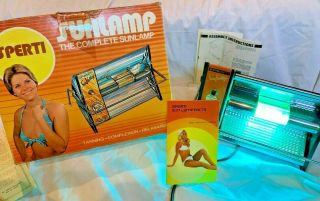 Vintage Sperti Sun Lamp Pt - 9 And Tanning With Goggles