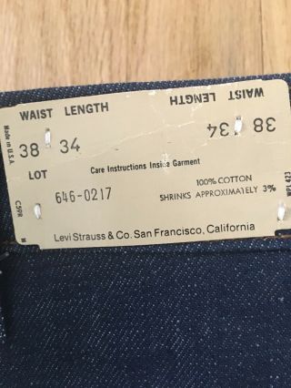 Vintage Deadstock LEVIS 646 Men ' s FLARE Jeans 38x34 With Tags 4
