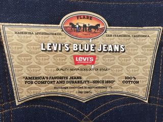 Vintage Deadstock LEVIS 646 Men ' s FLARE Jeans 38x34 With Tags 5