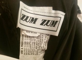 80s VTG ZUM Zum Size 5 RUFFLED SHOULDER Bedazzled Sequin PROM PARTY DRESS 7