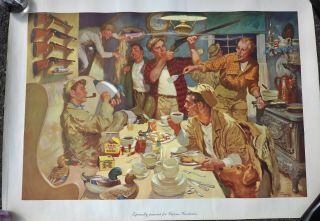 Vintage 1954 Winchester Poster Pyle Art,  " Especially Painted For Western Winches