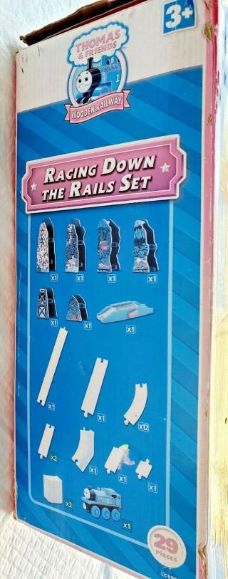 Vintage Thomas the Train Racing Down the Rails Wooden Railway Set Complete 3