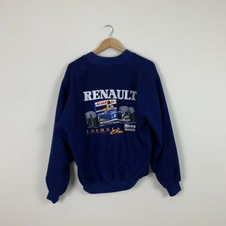Vintage Official Formula 1 Renault Williams Canon Embroidered Bomber Jacket S