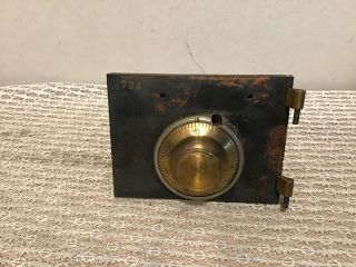 Vintage Brass Combination Yale Lock Complete But Drilled