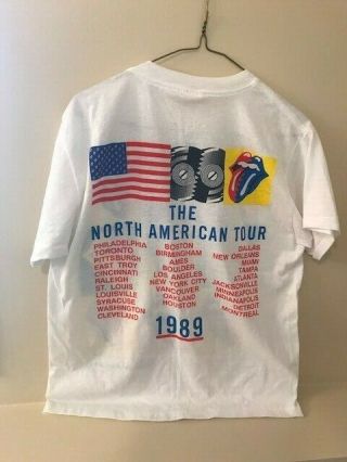 Rare Vintage The Rolling Stones The North American Tour 1989 T Shirt