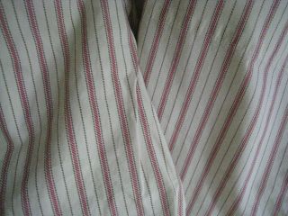 Vintage Eddie Bauer Striped Ticking Queen Flat & Fitted Sheets