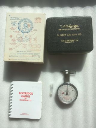 Vintage A D Leveridge Mm Gauge Estimator Model 72 Us Case Box Gem