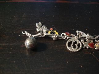 Vintage German Silver Charm Bracelet With 21 Vintage Charms Rare Charms 3