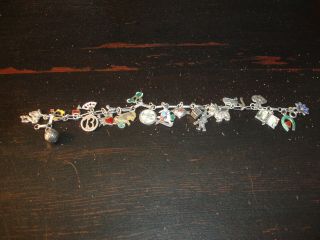 Vintage German Silver Charm Bracelet With 21 Vintage Charms Rare Charms 6