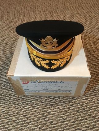Vintage Bancroft Us Army Medical Field Dress Blue Officer Cap Hat 7 3/8 Pristine