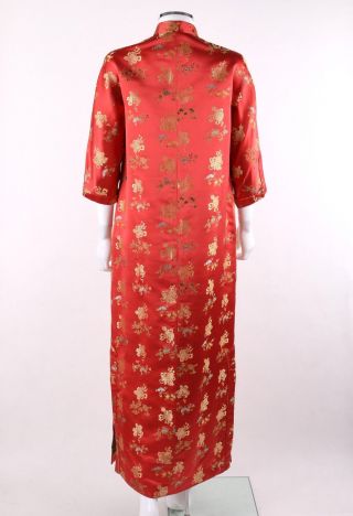Vtg DYNASTY c.  1950 ' s - 1960 ' s Silk Brocade Kimono Hostess Dress Coat Housecoat 2