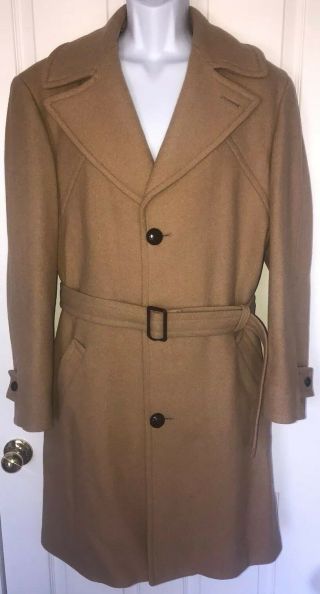 Vintage Pendleton Men’s Wool Lined/belted Coat L 42