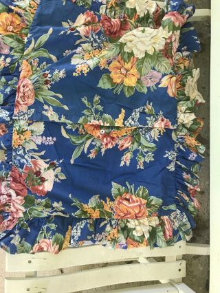 Vintage Rare 2 Melissa Floral Ralph Lauren Bed Shams Blue Floral Vhtf 3