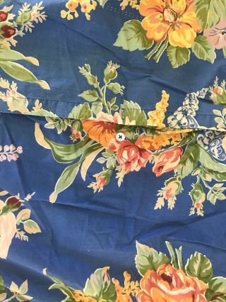 Vintage Rare 2 Melissa Floral Ralph Lauren Bed Shams Blue Floral Vhtf 4