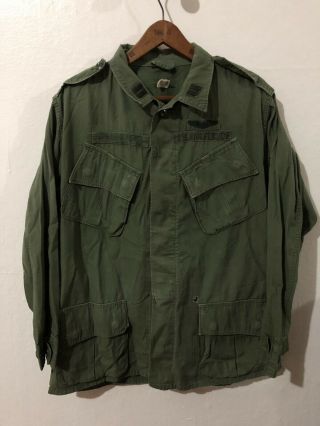 Vtg 60s 70s Vietnam War Us Army Slant Pocket Shirt Sz M / Regular