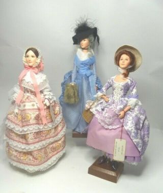 Ann Parker Artist Dolls English Costumes 18th Century Three Dolls