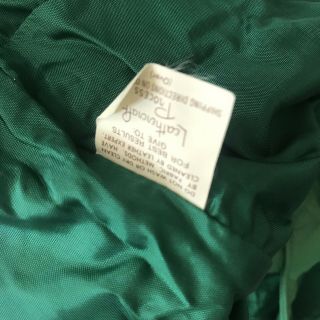 VAKKO Vintage Green Leather Dress Sz 6 4
