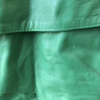 VAKKO Vintage Green Leather Dress Sz 6 8