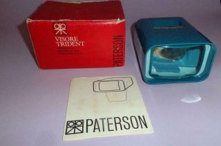 Vtg Paterson Trident Slide Viewer Adjustable Magnification Boxed 2 " X2 " /5x5cm