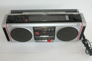 Vintage Sony 3D CFS - 450 AM FM Stereo Cassette Tape Recorder Boom Box L@@K 4