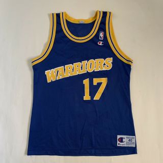 Chris Mullin Golden State Warriors Vintage Nba Champion Jersey Size 40 S
