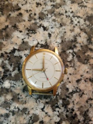 Antique Vintage Old Swiss Lanco Man Wrist Watch 17jewels Gold Plated