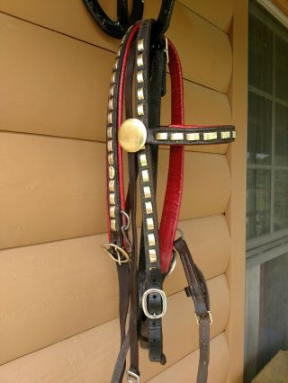 Vintage Parade Bridle Headstall Breast Collar Set Horse Size