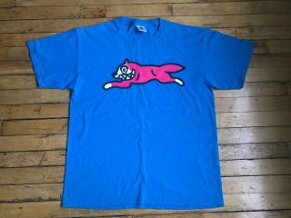 Vintage Billionaire Boys Club Ice Cream Pink Running Dog Blue Shirt (sz Large)