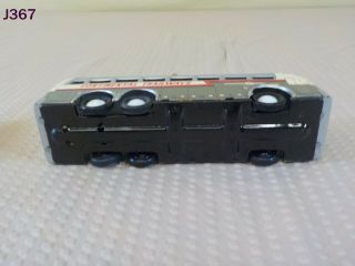 VINTAGE CONTINENAL TRAILWAYS SILVER EAGLE BUS TIN FRICTION TOY JAPAN CHARMY BOX 3