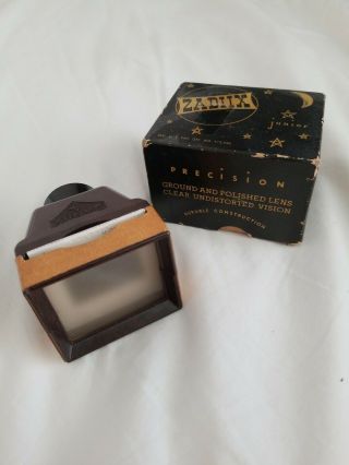 1940s Zadix Jr Vintage 35mm Wide Screen Slide Viewer Previewer Box