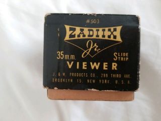 1940s Zadix Jr Vintage 35MM Wide Screen Slide Viewer Previewer Box 4