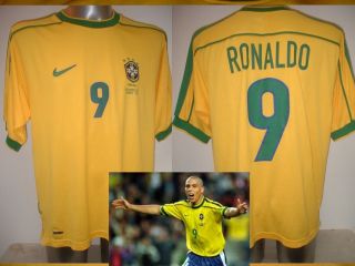 Brazil Brasil Xl Ronaldo Vintage Shirt Jersey Soccer World Cup Nike Football 98