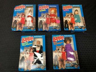 Vintage Little Orphan Annie Doll 6 " Knickerbockers 5 Piece Set Boxed 1982 Locket