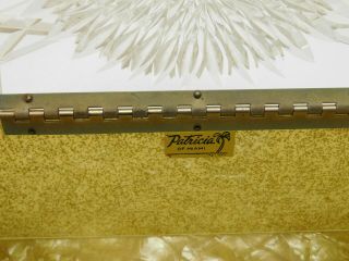 Vintage Patricia of Miami Lucite Bakelite Gold Glitter Handbag Box Purse Clutch 3