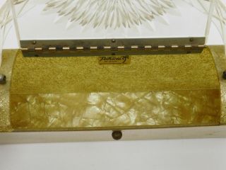 Vintage Patricia of Miami Lucite Bakelite Gold Glitter Handbag Box Purse Clutch 4