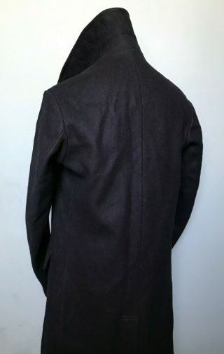 Vintage 1960 ' s navy blue wool peacoat overcoat GPO post office size 42 44 3