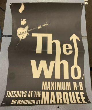 Vintage 1970 The Who Concert Poster At The Marquee London