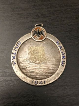Vintage Cuban Medal Premio Bacardi,  1941 Cuba.